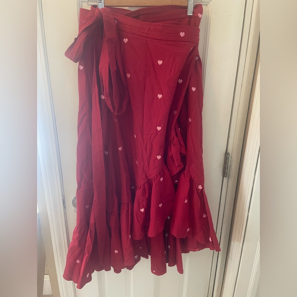 Kiel James Patrick Valentine’s Day Heart Wrap Skirt